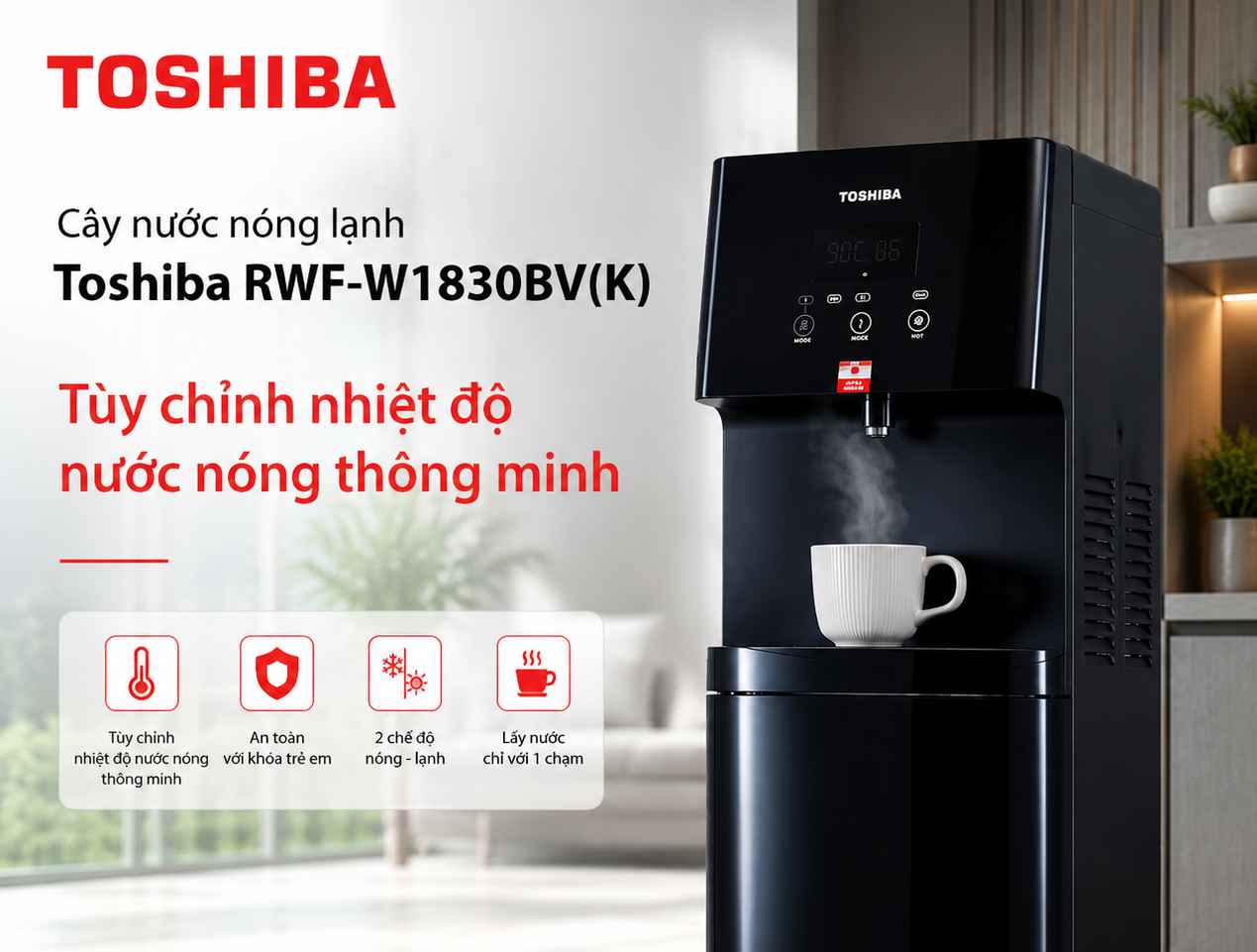 Tùy chỉnh nhiệt độ nước nóng thông minh